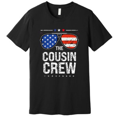 4th Of July Red White And Blue Cousin Crew Sunglasse Independence Day Gift Premium T-Shirt