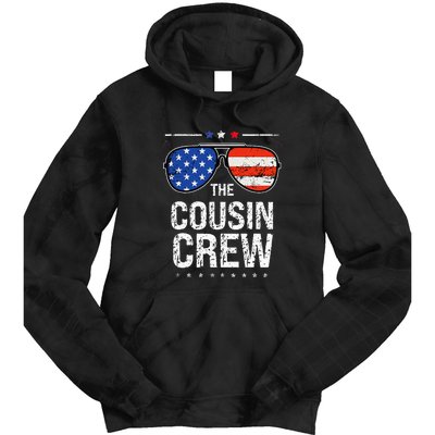 4th Of July Red White And Blue Cousin Crew Sunglasse Independence Day Gift Tie Dye Hoodie