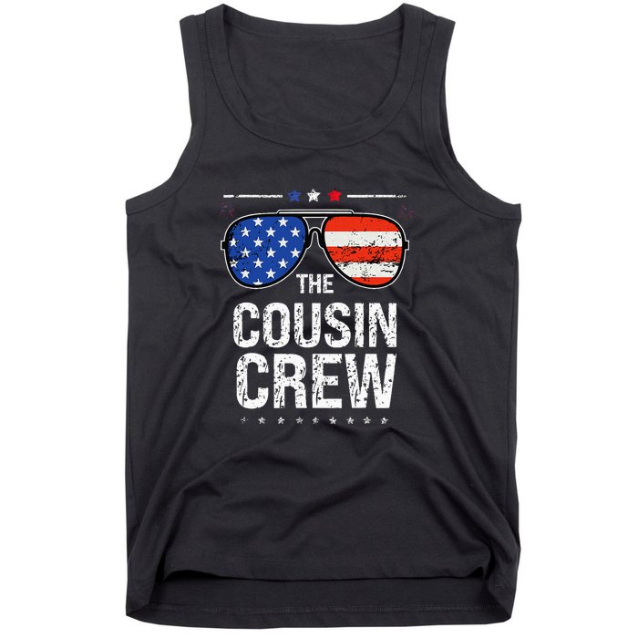 4th Of July Red White And Blue Cousin Crew Sunglasse Independence Day Gift Tank Top