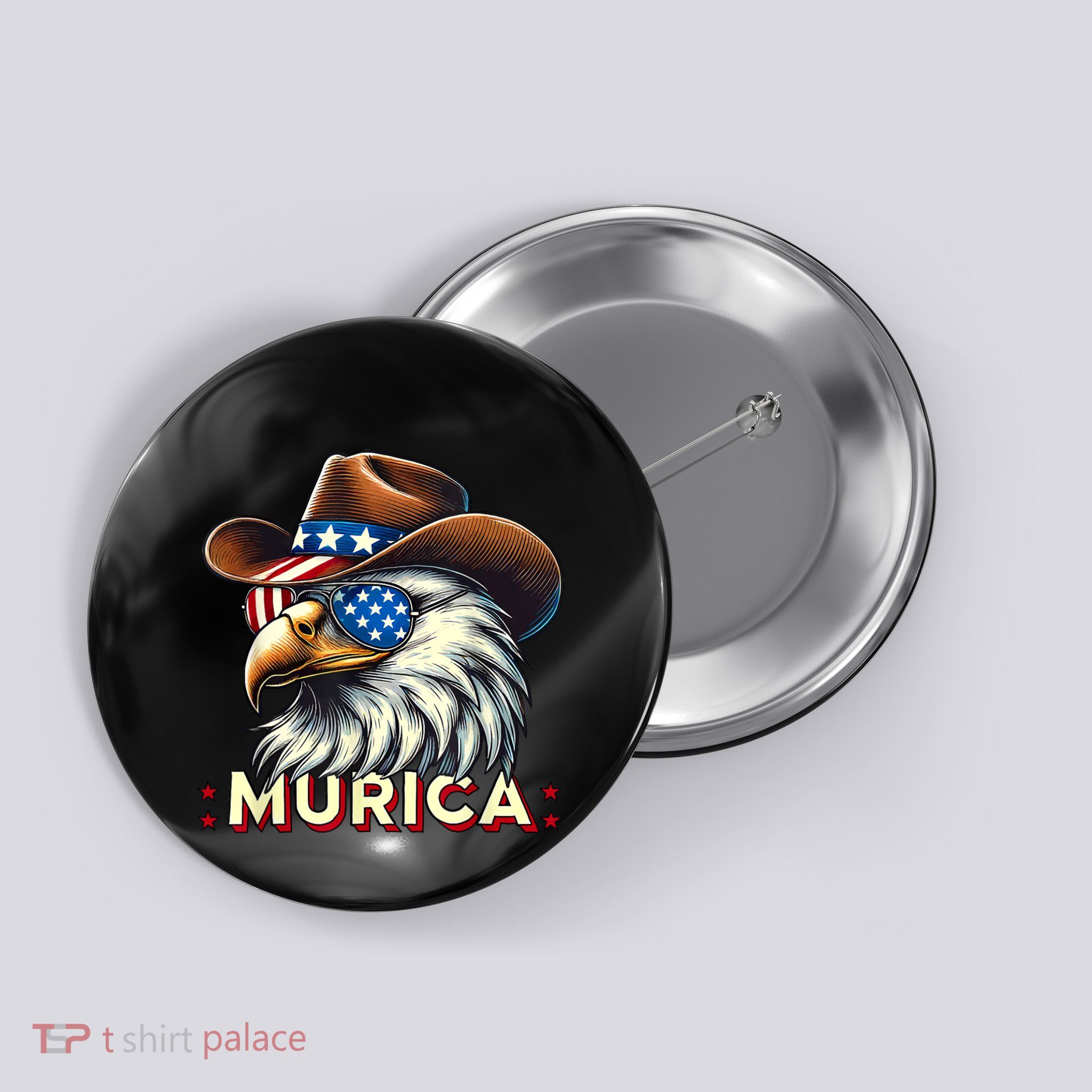 4th Of July Bald Eagle Mullet Murica Usa Usa Merica Button