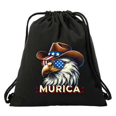 4th Of July Bald Eagle Mullet Murica Usa Usa Merica Drawstring Bag