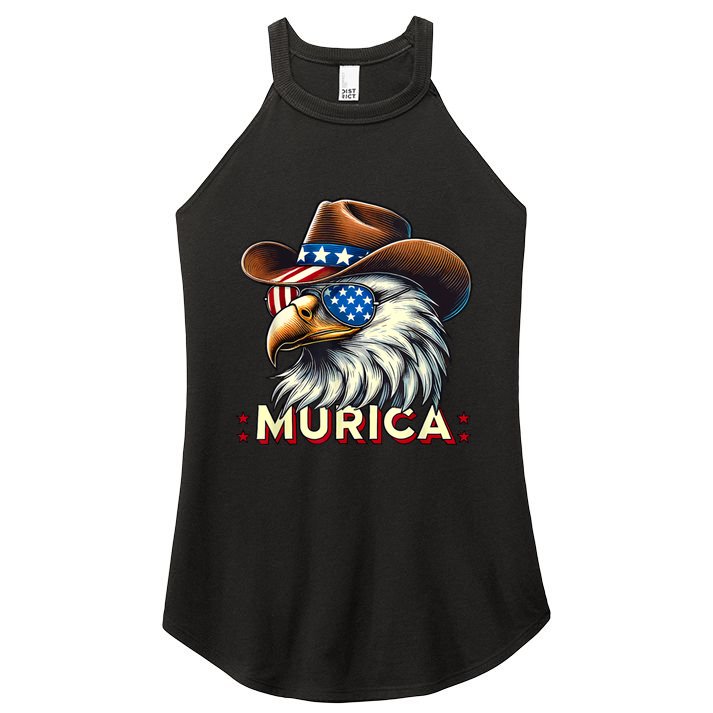 4th Of July Bald Eagle Mullet Murica Usa Usa Merica Women's Perfect Tri Rocker Tank
