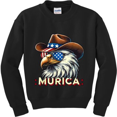 4th Of July Bald Eagle Mullet Murica Usa Usa Merica Kids Sweatshirt