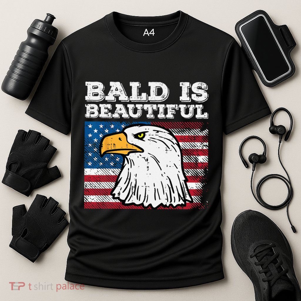 4th Of July Bald Is Beautiful Eagle Patriotic Performance Shirt