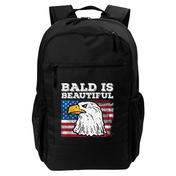 4th Of July Bald Is Beautiful Eagle Patriotic Backpack