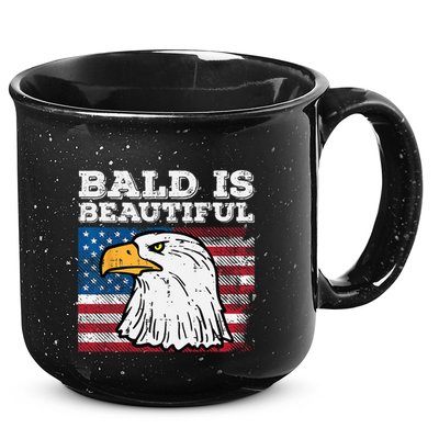 4th Of July Bald Is Beautiful Eagle Patriotic 15oz Campfire Ceramic Mug