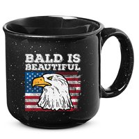 4th Of July Bald Is Beautiful Eagle Patriotic 15oz Campfire Ceramic Mug