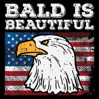 4th Of July Bald Is Beautiful Eagle Patriotic 16 in Basic Backpack