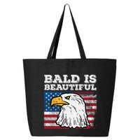 4th Of July Bald Is Beautiful Eagle Patriotic 25L Jumbo Tote