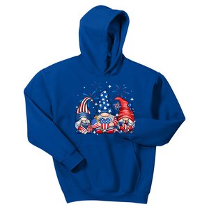 4th Of July Funny Gnomes Cute American Usa Flag Squad Gift Kids Hoodie