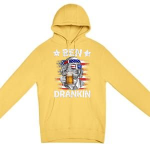 4th Of July Ben Drankin Ing Beer Benjamin Franklin Usa Gift Premium Pullover Hoodie