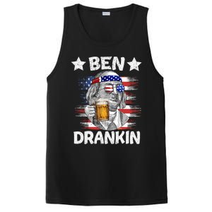 4th Of July Ben Drankin Ing Beer Benjamin Franklin Usa Gift PosiCharge Competitor Tank