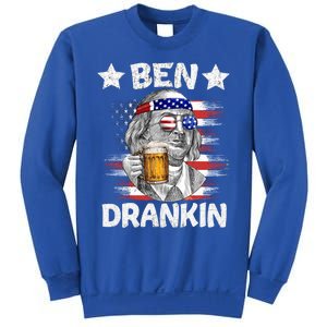 4th Of July Ben Drankin Ing Beer Benjamin Franklin Usa Gift Sweatshirt