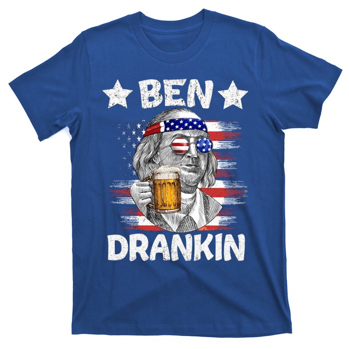 4th Of July Ben Drankin Ing Beer Benjamin Franklin Usa Gift T-Shirt