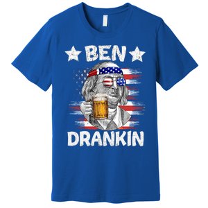 4th Of July Ben Drankin Ing Beer Benjamin Franklin Usa Gift Premium T-Shirt