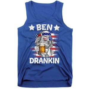 4th Of July Ben Drankin Ing Beer Benjamin Franklin Usa Gift Tank Top