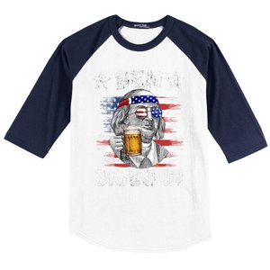 4th Of July Ben Drankin Ing Beer Benjamin Franklin Usa Gift Baseball Sleeve Shirt