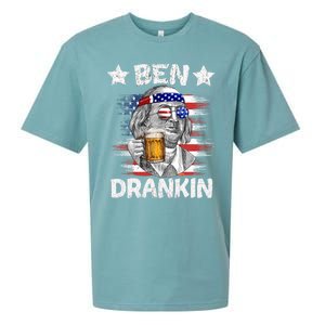 4th Of July Ben Drankin Ing Beer Benjamin Franklin Usa Gift Sueded Cloud Jersey T-Shirt