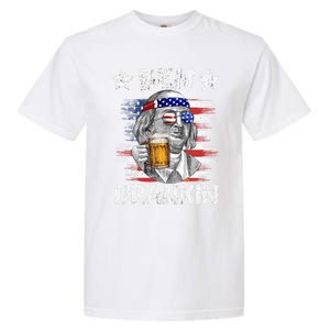 4th Of July Ben Drankin Ing Beer Benjamin Franklin Usa Gift Garment-Dyed Heavyweight T-Shirt