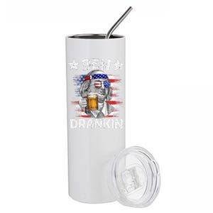 4th Of July Ben Drankin Ing Beer Benjamin Franklin Usa Gift Stainless Steel Tumbler