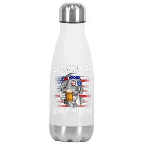 4th Of July Ben Drankin Ing Beer Benjamin Franklin Usa Gift Stainless Steel Insulated Water Bottle