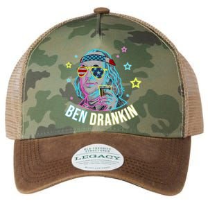 4th Of July Ben Drankin Ing Beer Benjamin Franklin Gift Legacy Tie Dye Trucker Hat