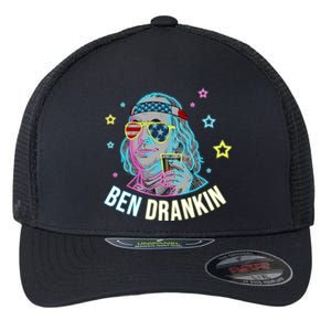 4th Of July Ben Drankin Ing Beer Benjamin Franklin Gift Flexfit Unipanel Trucker Cap