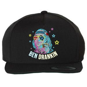 4th Of July Ben Drankin Ing Beer Benjamin Franklin Gift Wool Snapback Cap