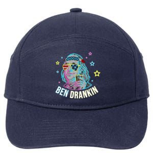 4th Of July Ben Drankin Ing Beer Benjamin Franklin Gift 7-Panel Snapback Hat