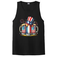 4th Of July For Beer American Flag Drinking PosiCharge Competitor Tank