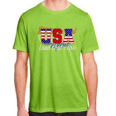 4th Of July Fun American Flag Usa Land That I Love Gift Meaningful Gift Adult ChromaSoft Performance T-Shirt