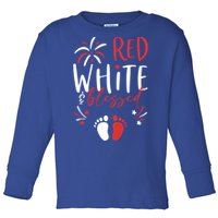 4th Of July Pregnancy Dress Cute Patriotic Reveal Gift Toddler Long Sleeve Shirt