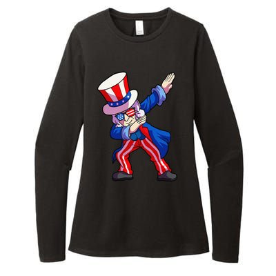 4th of July Dabbing Uncle Sam Womens CVC Long Sleeve Shirt