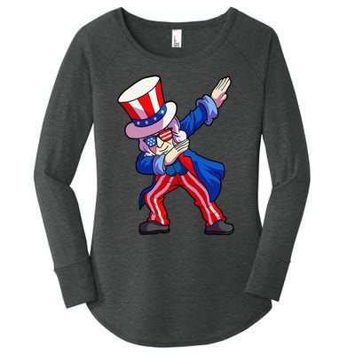 4th of July Dabbing Uncle Sam Women's Perfect Tri Tunic Long Sleeve Shirt