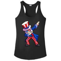 4th of July Dabbing Uncle Sam Ladies PosiCharge Competitor Racerback Tank