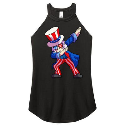 4th of July Dabbing Uncle Sam Women's Perfect Tri Rocker Tank