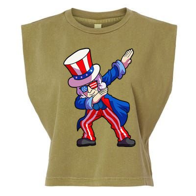 4th of July Dabbing Uncle Sam Garment-Dyed Women's Muscle Tee