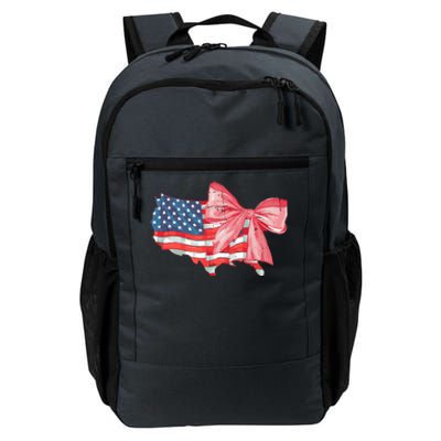 4th Of July Distressed Coquette American Flag Daily Commute Backpack