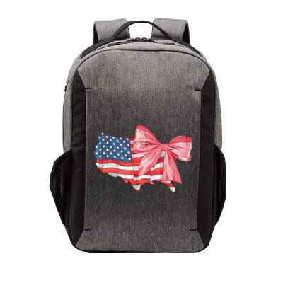 4th Of July Distressed Coquette American Flag Vector Backpack