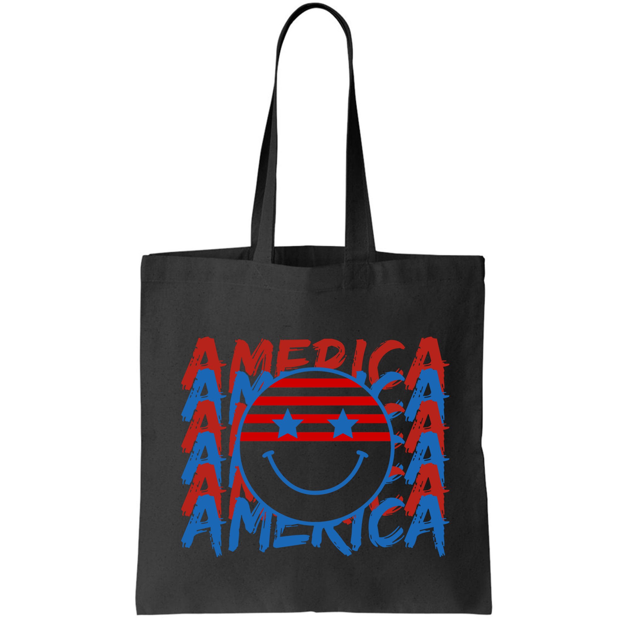 4th Of July Festive Holiday Smiley Face Bag