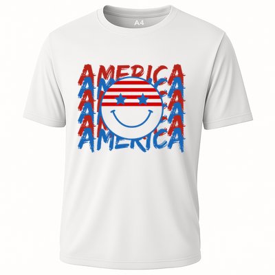 4th Of July Festive Holiday Smiley Face Performance Shirt