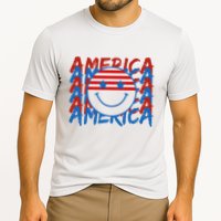 4th Of July Festive Holiday Smiley Face Cooling Performance Crew T-Shirt