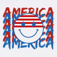 4th Of July Festive Holiday Smiley Face Cooling Performance Crew T-Shirt