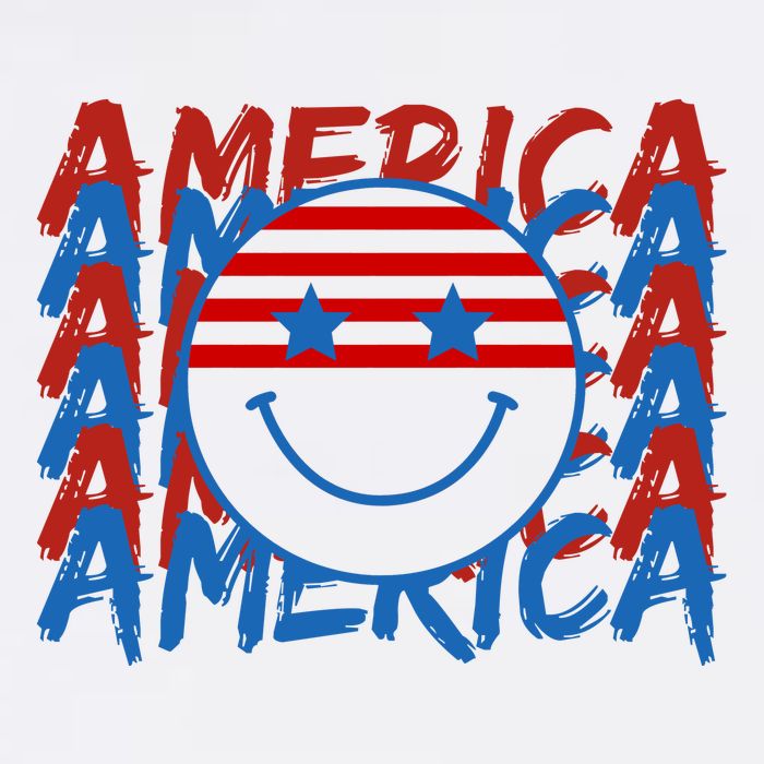 4th Of July Festive Holiday Smiley Face Cooling Performance Crew T-Shirt