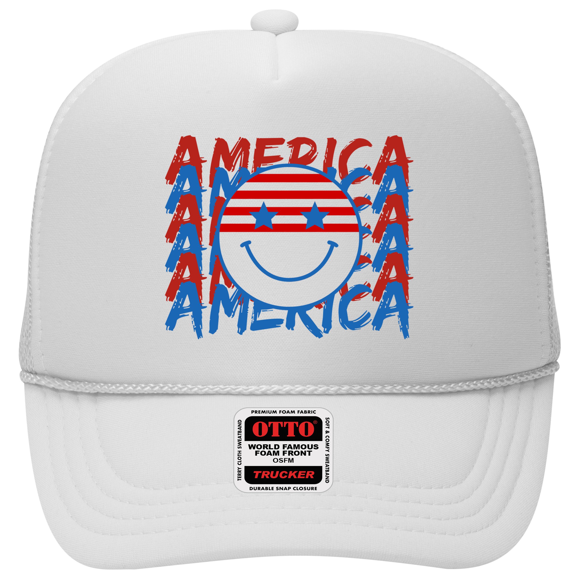 4th Of July Festive Holiday Smiley Face Hat