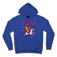 4th Of July Hotdog Unicorn Patriotic American Flag Great Gift Hoodie