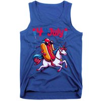 4th Of July Hotdog Unicorn Patriotic American Flag Great Gift Tank Top