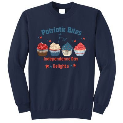 4th Of July Food Cupcakes Patriotic America Tall Sweatshirt