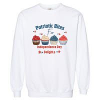 4th Of July Food Cupcakes Patriotic America Garment-Dyed Sweatshirt