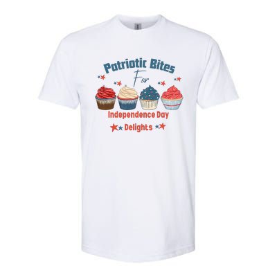 4th Of July Food Cupcakes Patriotic America Softstyle CVC T-Shirt